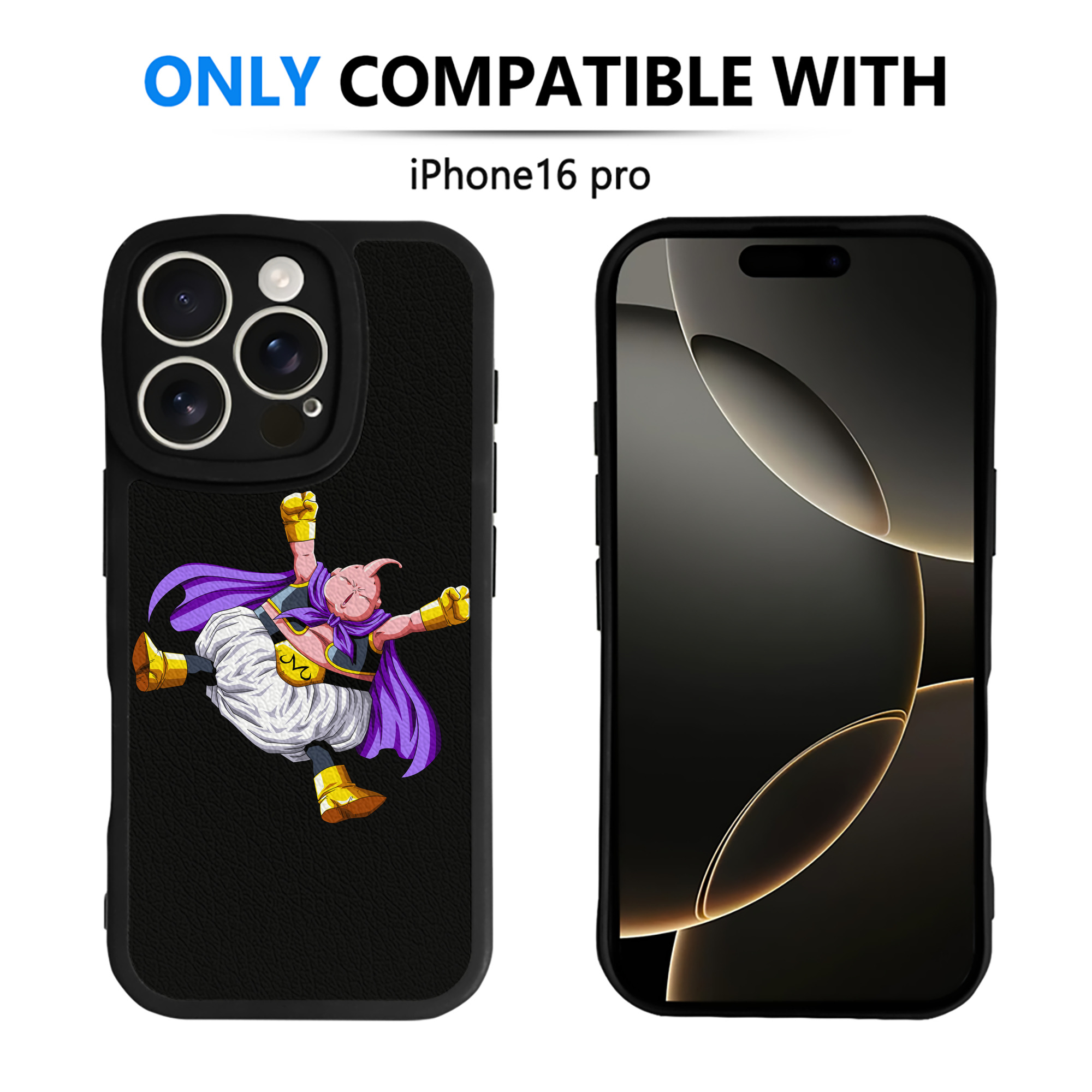 （画像用） ドラゴンボール 魔人ブウ DRAGON BALL Majin Buu 【iPhone 16シリーズ対応】シリコンスマホケース（レザー調） 材質：シリコン